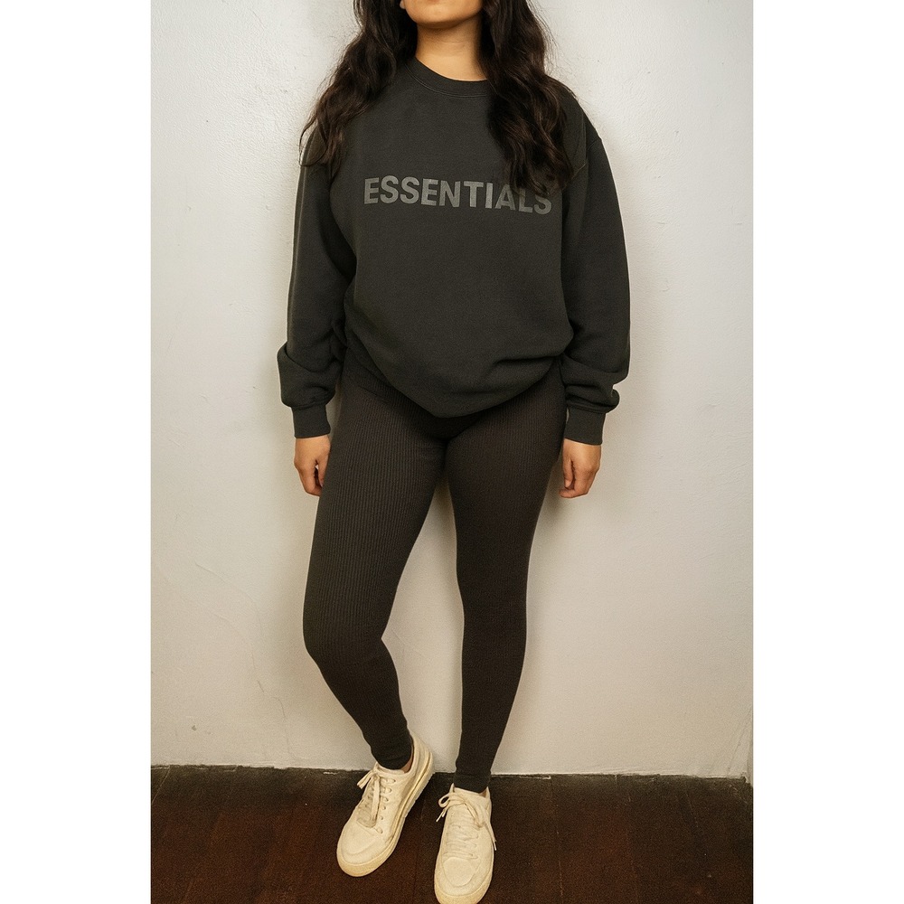 Essentials Fear of God‎ Knit Leggings Womens XL Brown Ribbed Casual Athleisure